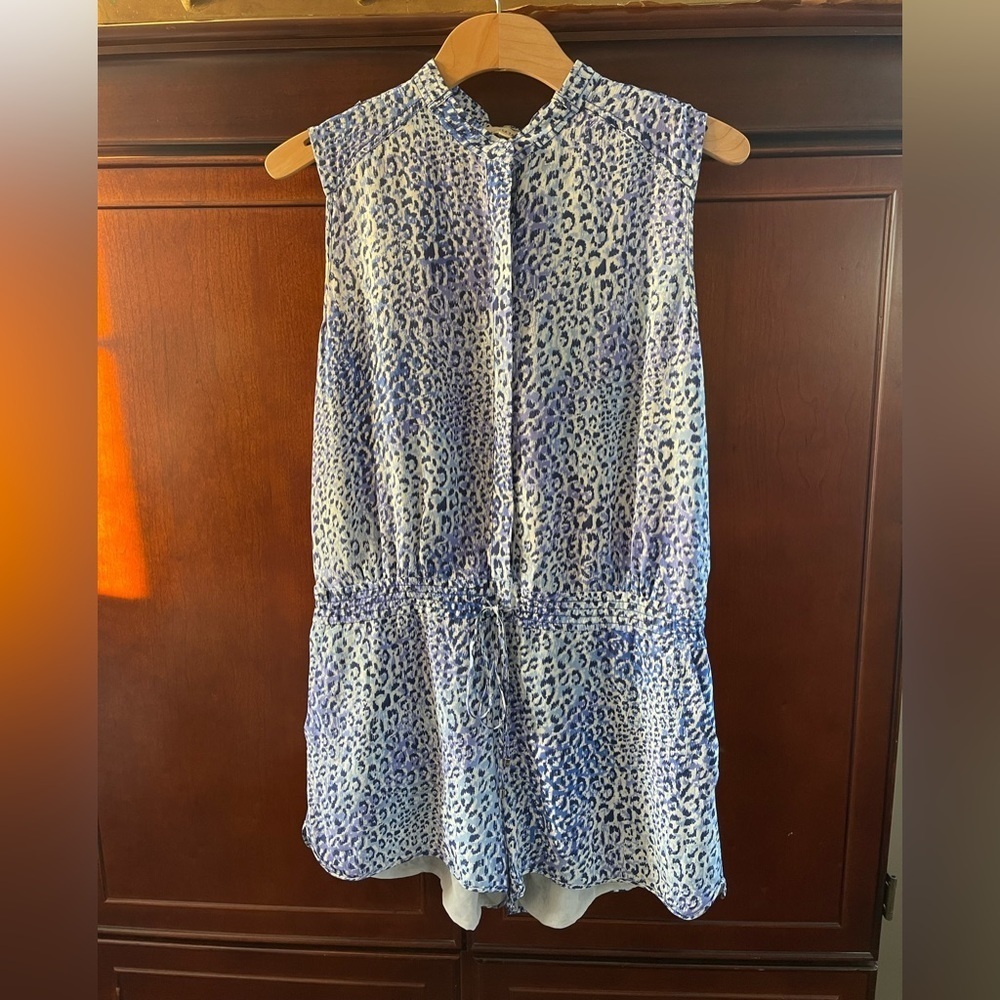 Rebecca Taylor cheetah blue romper